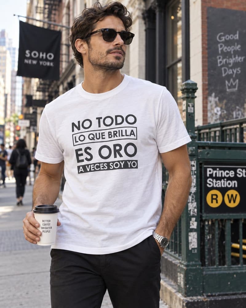 Playera No Todo lo que Brilla es Oro Cuello Redondo