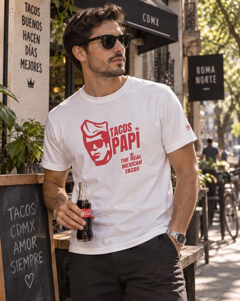 Playera Taco Real Hombre Cuello Redondo