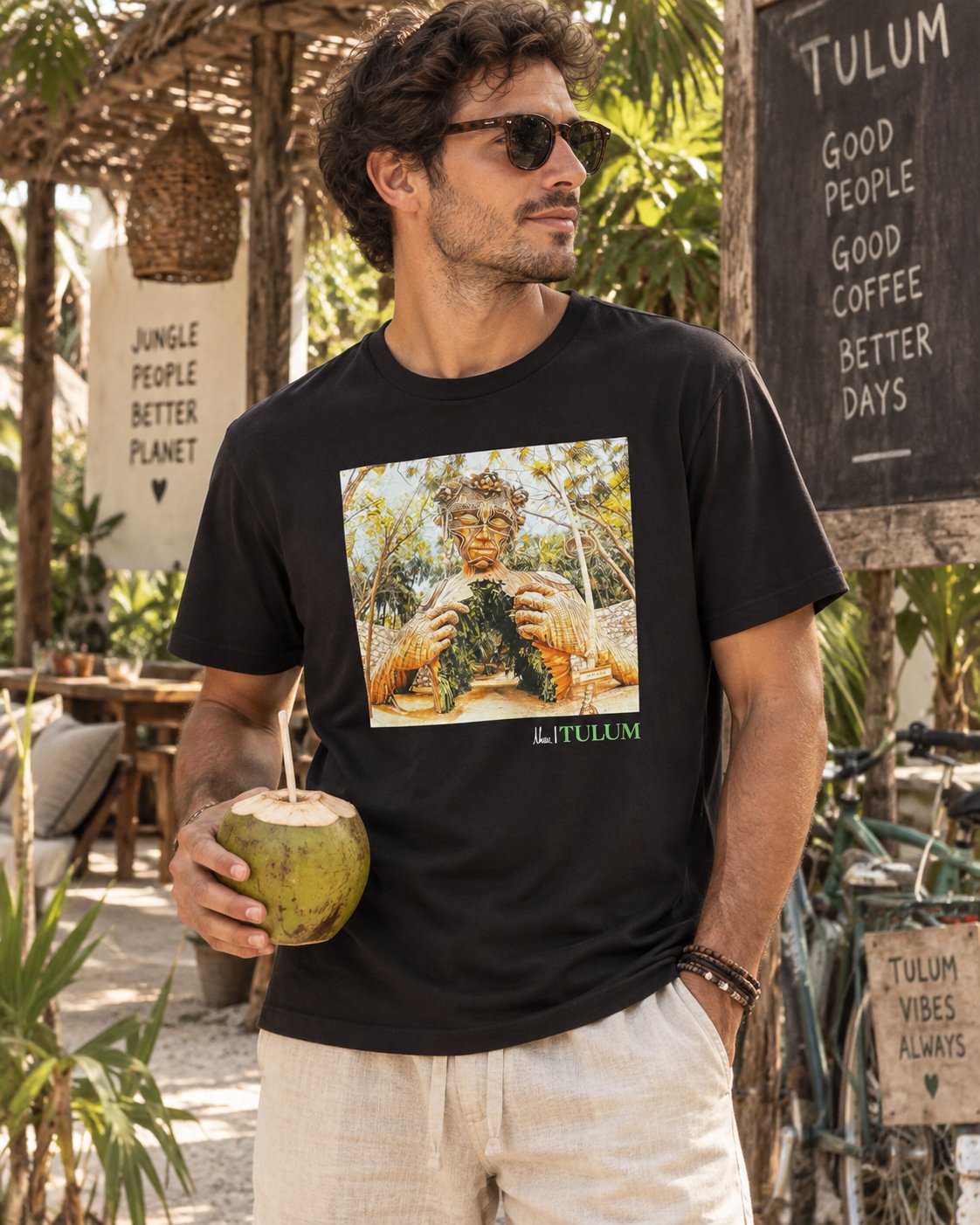 Playera Mona Hombre Cuello Redondo